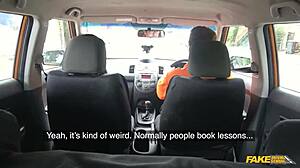 Wow! Posh Cheating Wife with Big Boobs Bangs Driving Instructor Hard!