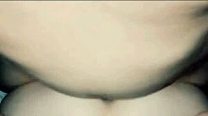 Pornstar bangs doggystyle with a fan on live stream