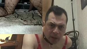 using two dildos in lingerie