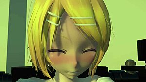 Rin Gets Fingered on the Massage Chair in Hentai