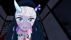 nezuko kamado and daki in intense sex, whoa, demon slayer pov hentai! 🔥