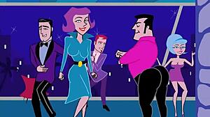 Raw gay cartoon action with wild party banging scenes