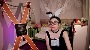 Wow, our cute blonde babe with blue eyes streams sexy bedroom action!