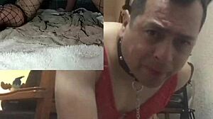 using two dildos in lingerie