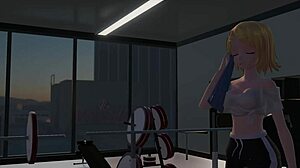 Rin Gets Fingered on the Massage Chair in Hentai