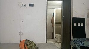 Gorgeous Latina Brunette Watches Stepbrother Shower Before Getting Naughty with Him