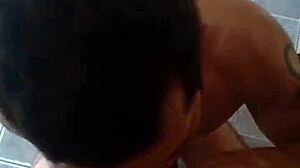 traffic light guy jerks off, then gets sucked on rooftop