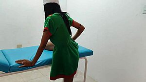 Damn! Indian Elf Nurse Gets Naughty with Dildo on Christmas