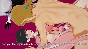 Check out eve from stellar blade riding cowgirl against 2b from nier automata in this sexy anime game crossover! 🎮💃