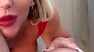 Blonde Sucks Boyfriend's Huge Cock Then Begs for Doggystyle Sex Bent Over