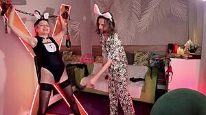 Wow, our cute blonde babe with blue eyes streams sexy bedroom action!