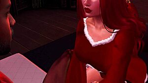 Redhead In Christmas Cartoon Anime With Cheerful Vibes.