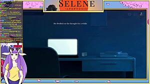 selene in apoptosis game part 1, anime adventure
