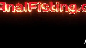 lesbian partners engage in stretching and fisting activities