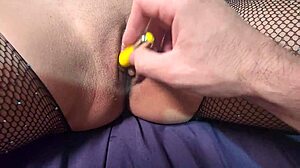 Wife moans from pussy toy!