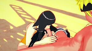 naruto and hinata get steamy in animated creampie scene