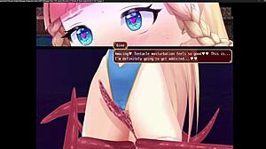 princess knight part 1: outdoor masturbation and blowjob in anime hentai game