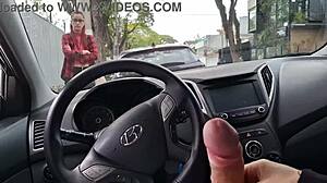 Risky Public Handjob for Student on Street