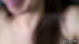 Gorgeous czech kitten tempted in the mall