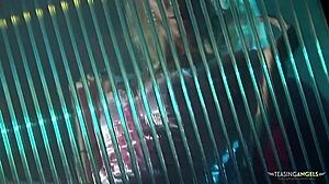 Rollerblading in Pink Stockings Turns into Wild Cowgirl Ride on Boyfriend’s Dick