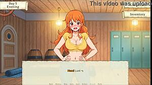 Nami strips for gold in lusty buccaneers hentai parody!