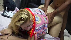 Big tits homemade brunette gets cock in her ass