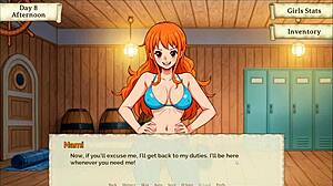 Nami strips for gold in lusty buccaneers hentai parody!
