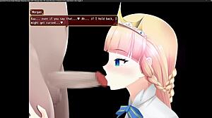 princess knight part 1: outdoor masturbation and blowjob in anime hentai game