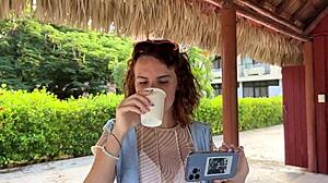 Mini bikini beauty strips in beer pong chaos