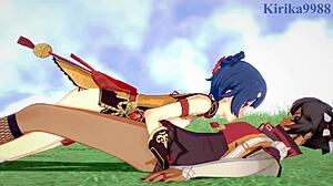 Ganyu, Keqing, Xiangling, Xinyan in fierce futanari action. Genshin Impact hentai pushes every limit!