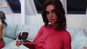 Wow! Curvy Babe in Tight Outfit Shows Big Tits in Game