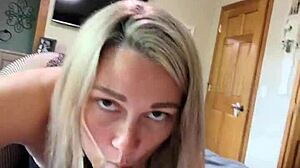 Dirty talking hotwife receives a facial after getting her pussy pounded by amateurs