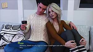 Wow! Curvy Babe in Tight Outfit Shows Big Tits in Game