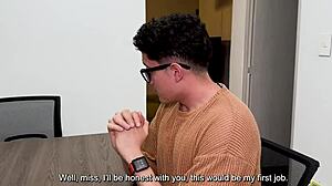 Curvy Latina Fucks Candidate in Interview for Job