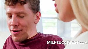 Blonde bimbo step mom sways my mood using her skilled mouth - Brianna Dymond