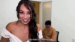 Curvy Latina Fucks Candidate in Interview for Job