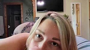 Dirty talking hotwife receives a facial after getting her pussy pounded by amateurs