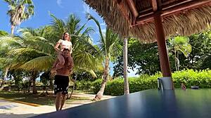 Mini bikini beauty strips in beer pong chaos