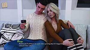 Wow! Curvy Babe in Tight Outfit Shows Big Tits in Game