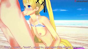 Marie Rose in Bikini Enjoys Beach Sex Fantasy Scene