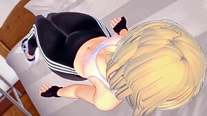 Sweaty spider gwen relaxes by licking cock in adult version