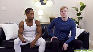 Two straight track athletes, Adrian Hart and Jesse Stone, dive into a bareback full-body workout.