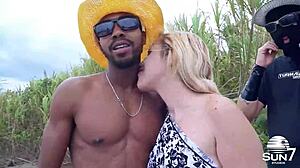 Slutty Blonde Pornstar Gapes in Anal Scene with Big Cock Licking