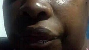 Beautiful latina deepthroats huge cock in solo video!