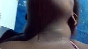 Beautiful latina deepthroats huge cock in solo video!