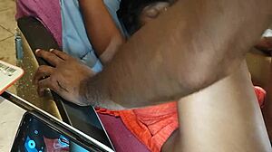 ebony milf rides hard in rough hood action