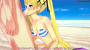 Marie Rose in Bikini Enjoys Beach Sex Fantasy Scene