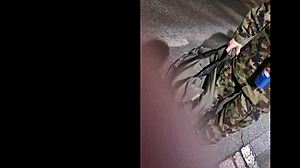 straight military recruit seduced in tight underwear