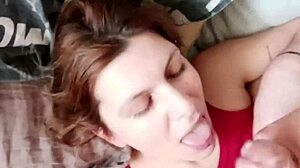 Yo, check out this deepthroat and cumshot compilation with my Ukrainian wife