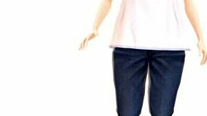 Anime school girl Mia poses in sailor uniform